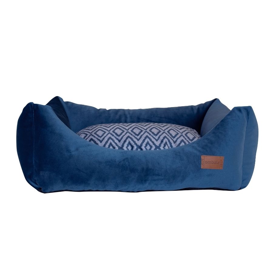Ombala Tribe Snap cama cuna azul para perros